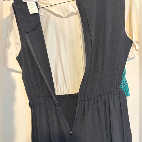 Vintage Green Plaid Vest Romper - Picture 3 of 5